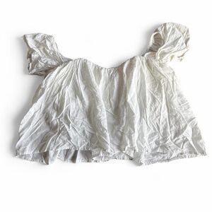 Nameless White Off The Shoulder Ruffled Crop Top - Size S - Like New